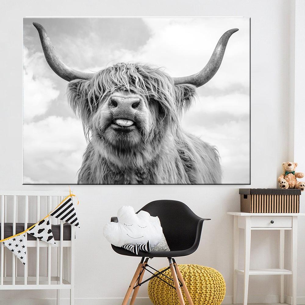 Adorable Highland Cow Canvas Prints (75x100cm) - Decor Home