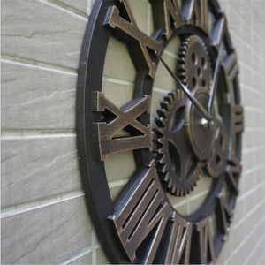 Industrial Style Retro Wall Clock - For Home Decor
