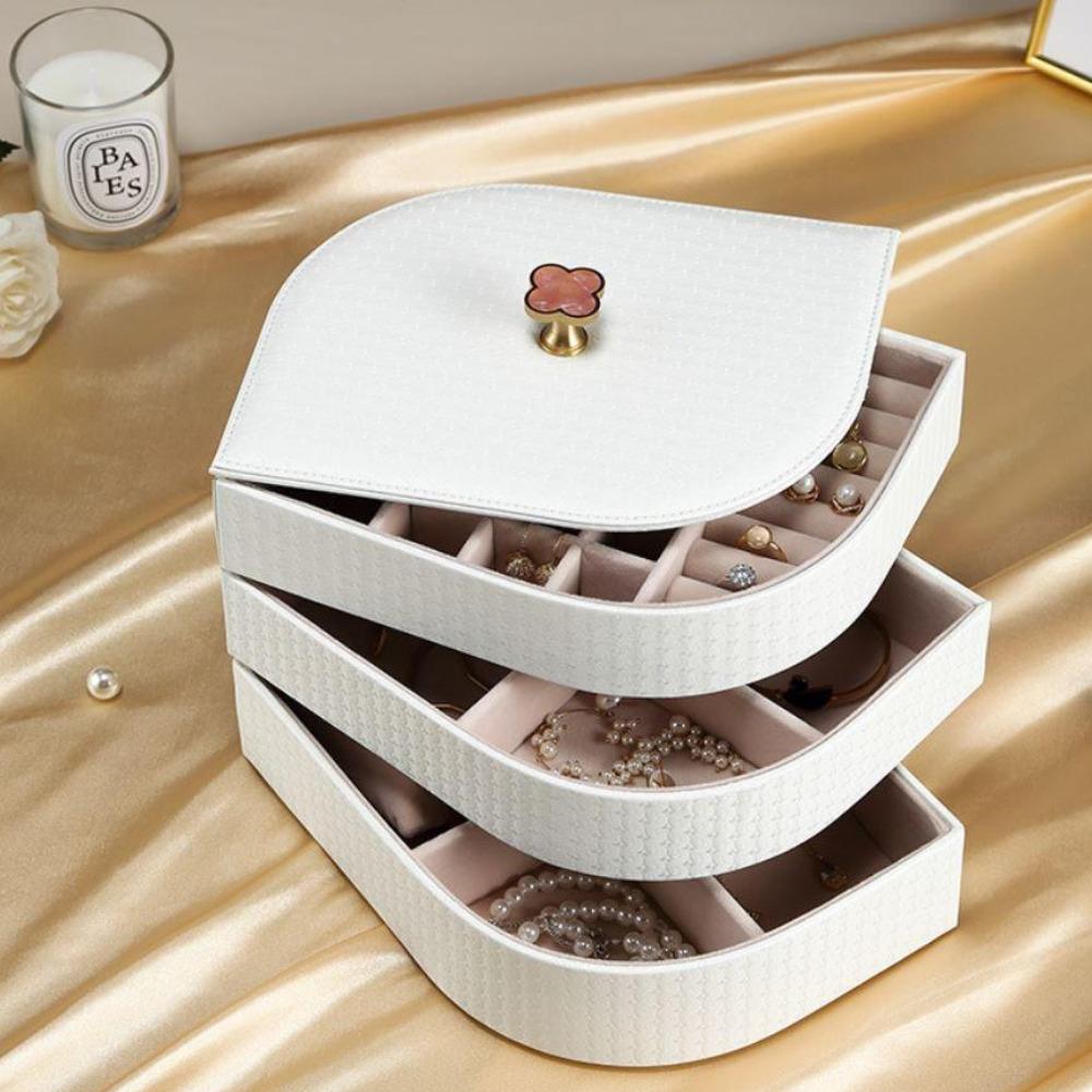 Jewellery Box - Leaf White - For Home Decor