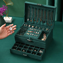 Load image into Gallery viewer, Jewellery Box With Lock - Green - For Home Decor
