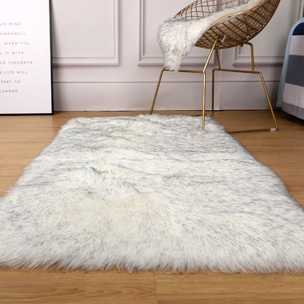 Large Shaggy Faux Fur Sheepskin Rug (120x180cm) - Decor Home