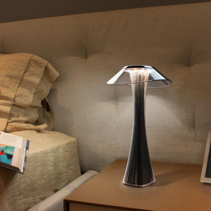 LED desk lamp dimmable protection eyes USB charging smart touch switch bedside lamps transparent crystal creative table light - Fansee Australia