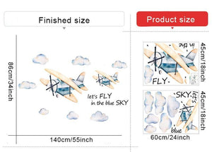 Lets Fly In The Sky Removable Wall Stickers For Nursery - Fansee Australia