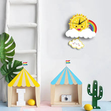 Load image into Gallery viewer, Magical Sun Rainbow Nursery Wall Clock - Fansee Australia
