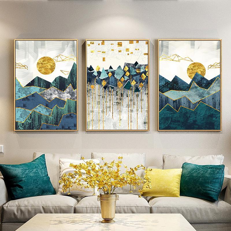 Mountain Abstract Wall Art Prints (60x80cm) - Decor Home