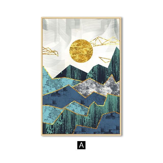 Mountain Abstract Wall Art Prints (60x80cm) - Decor Home