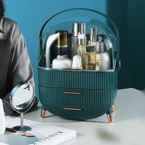 Multifunctional Makeup Cosmetic Jewellery Storage Box Plus Brush Bucket - Fansee Australia
