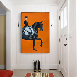 On Horseback Wall Art Canvas Prints (60x86cm) - For Home Decor