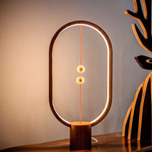 Load image into Gallery viewer, Oval Shape Magnetic Touch Control Smart LED Lamp - Wood - Fansee Australia
