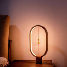 Load image into Gallery viewer, Oval Shape Magnetic Touch Control Smart LED Lamp - Wood - Fansee Australia
