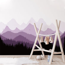 Load image into Gallery viewer, Purple Mountains Peel and Stick Fabric Wall Stickers - Fansee Australia
