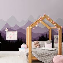 Load image into Gallery viewer, Purple Mountains Peel and Stick Fabric Wall Stickers - Fansee Australia
