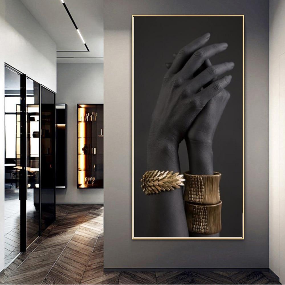 Raising Hand Wall Art Canvas Prints (70x140cm) - Decor Home