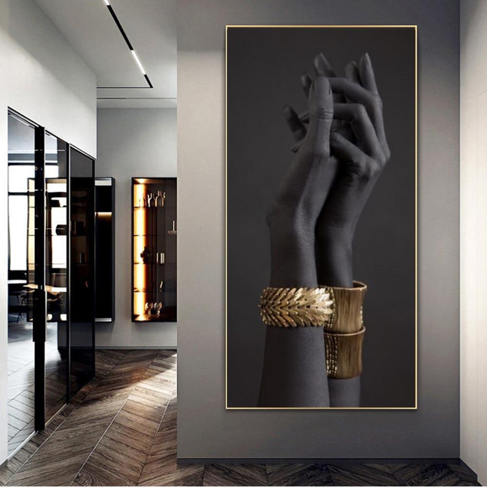 Raising Hand Wall Art Canvas Prints (70x140cm) - Decor Home