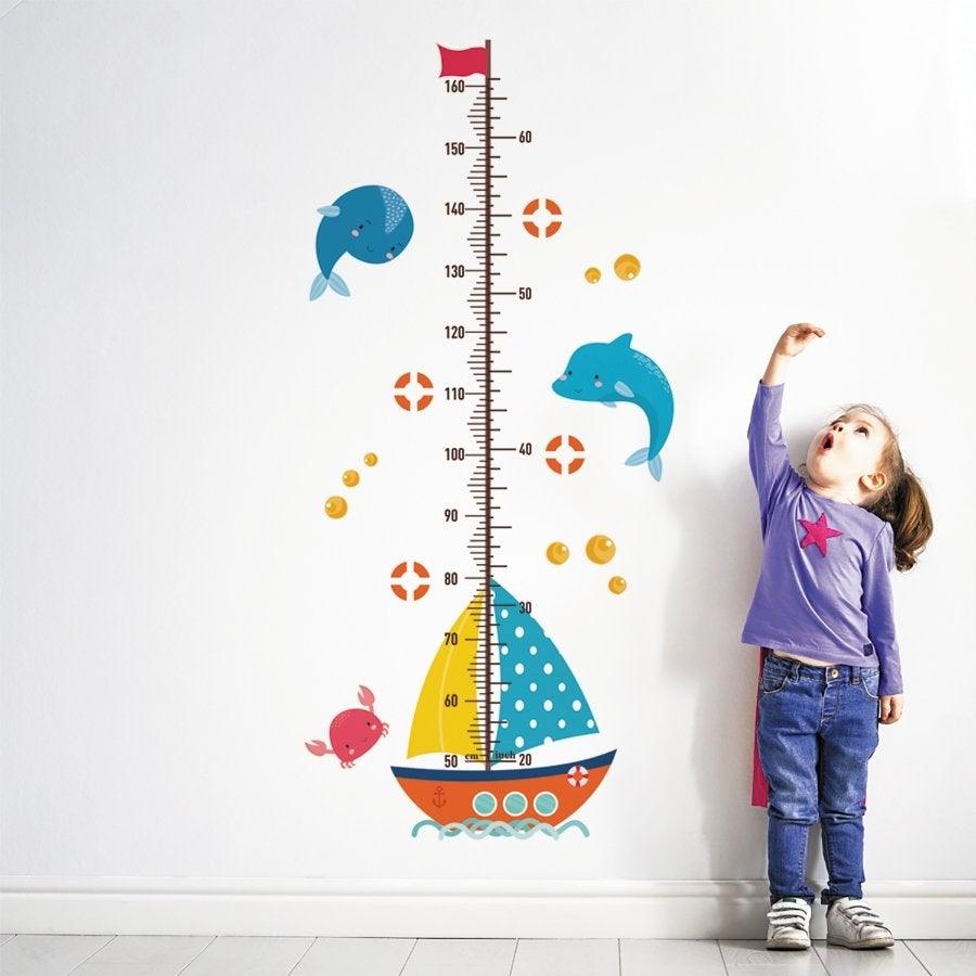 Growth Chart Wall Stickers - Sailboat - Decor Home
