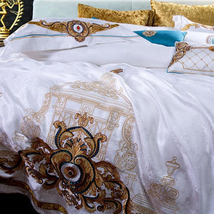 Satin Cotton Lyxury Sheet and Sheet Cover Set - For Home Decor
