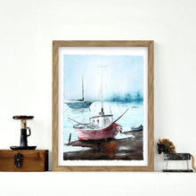 Load image into Gallery viewer, Sea And Boat Framed Wall Art - 2 Pcs Set (50x70cm) - Fansee Australia
