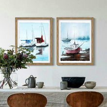 Load image into Gallery viewer, Sea And Boat Framed Wall Art - 2 Pcs Set (50x70cm) - Fansee Australia

