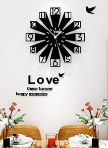 Stylish Black Clock - For Home Decor