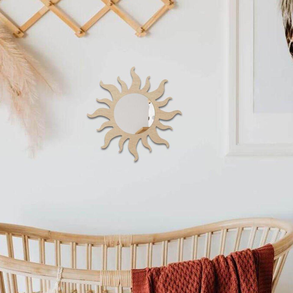 Shimmering Sun Mirror For Nursery Décor - Decor Home