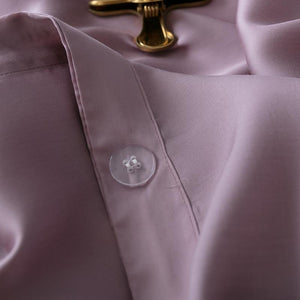 Tencel Silk Soft Quilt Cover Set - Pink - For Home Decor