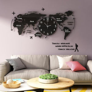 The World Map Wall Clock - For Home Decor