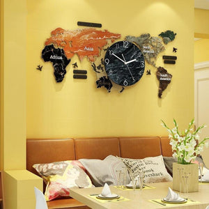 The World Map Wall Clock - For Home Decor