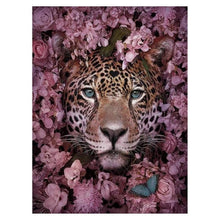 Load image into Gallery viewer, Tiger And Flowers Painting With Diamonds Kit (30x40cm) - Fansee Australia
