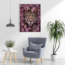 Load image into Gallery viewer, Tiger And Flowers Painting With Diamonds Kit (30x40cm) - Fansee Australia
