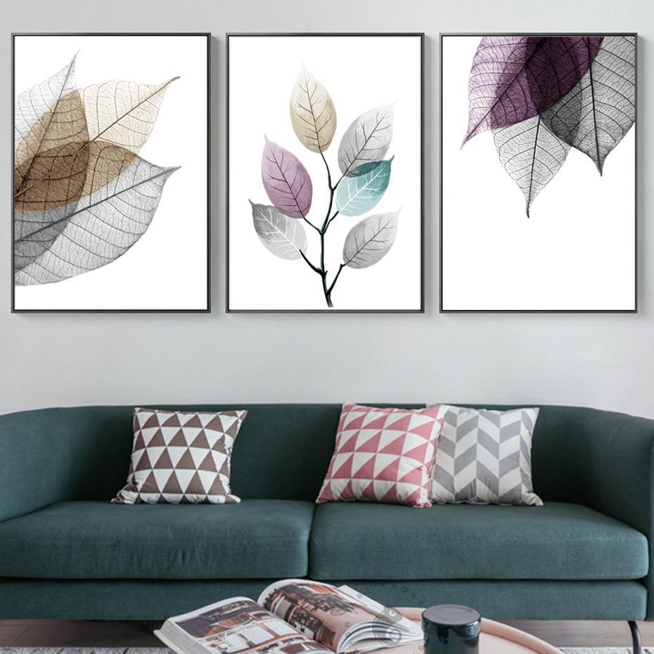Transparent Leaves Art Canvas Prints (60x90cm) - Decor Home