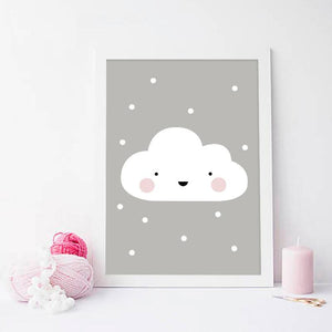 Up In The Sky Kids Room Decor Canvas Wall Art - For Home Decor