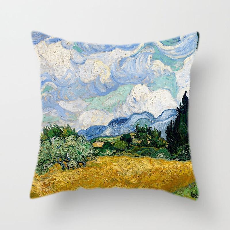 Famous Painting Cushion Covers Printed Pillowcases - Decor Home