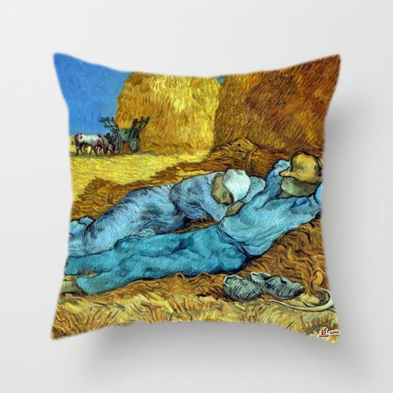 Famous Painting Cushion Covers Printed Pillowcases - Decor Home
