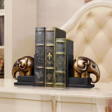 Load image into Gallery viewer, Vintage Brass Elephant Bookend - For Home Decor
