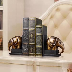 Vintage Brass Elephant Bookend - For Home Decor