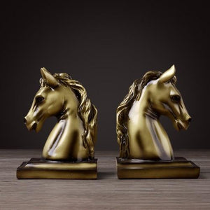 Vintage Gold Horse Bookend - For Home Decor