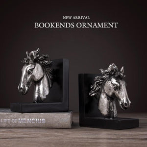 Vintage Silver Horse Bookend - For Home Decor