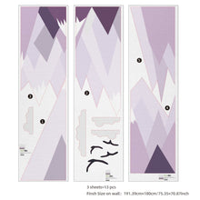 Load image into Gallery viewer, Violet Triangle Mountains Peel and Stick Fabric Wall Stickers - Fansee Australia
