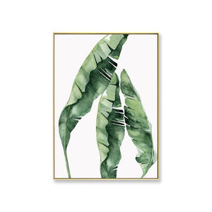 Watercolor Leaves Wall Art Canvas Prints (60x80cm) - For Home Decor