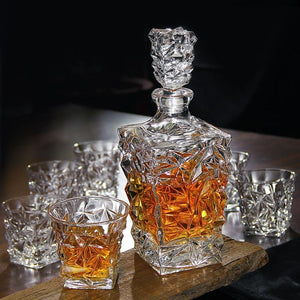 Whiskey Decanter and Glasses Set (Cœur Pur - Chevalier) - For Home Decor