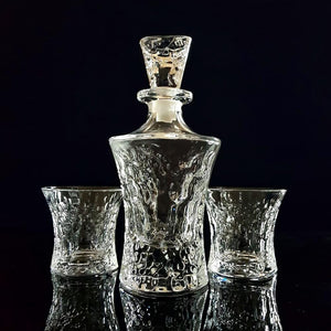 Whiskey Decanter and Tumblers Set (Cœur Pur - Reine) - For Home Decor
