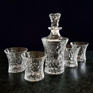 Whiskey Decanter and Tumblers Set (Cœur Pur - Reine) - For Home Decor