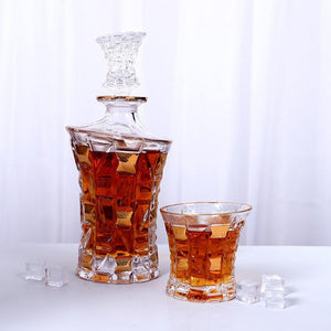 Whiskey Glasses - King (Whiskey Tumbler & Decanter Set) - For Home Decor