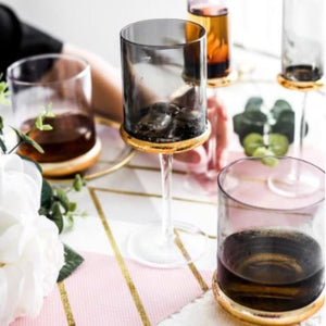 Wine Glasses (Set of 4 Black) - For Home Decor