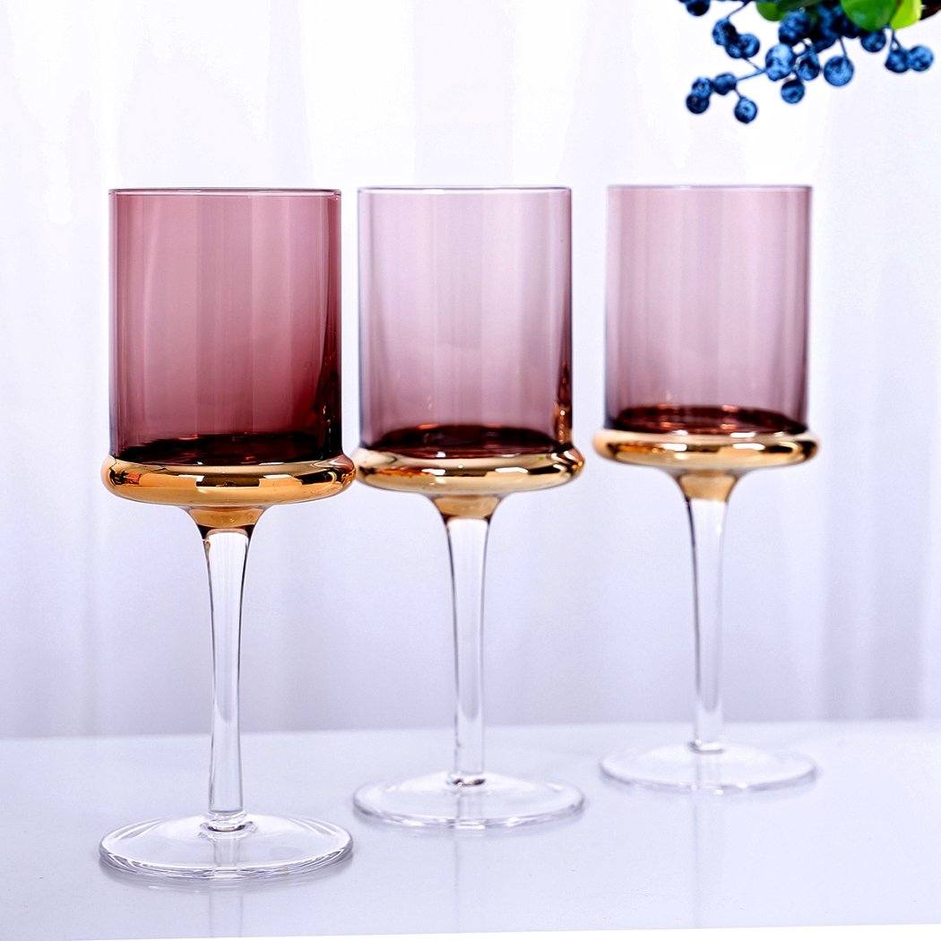 Wine Glasses (Set of 4 Red) - For Home Decor